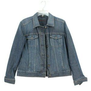 Vintage Y2K Eddie Bauer Blue Denim Specially Dyed Jean Jacket Size M